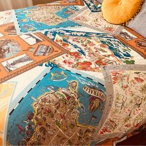 Pottery Barn 100% Cotton Duvet Cover King / Cal King Travel Scarf Collection